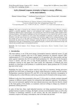 Active demand response strategies to improve energy efficiency in