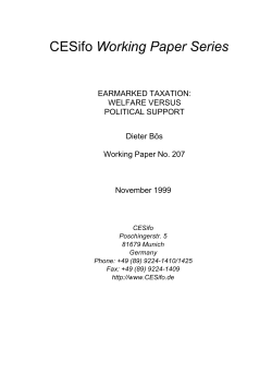CESifo Working Paper Series