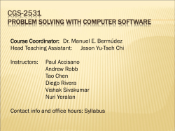 CGS-2531 Problem Solving with Computer Software