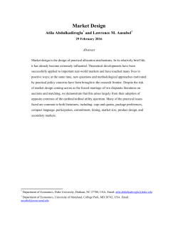 Market Design - Lawrence M Ausubel