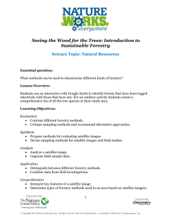 Seeing the Wood for the Trees: Introduction to Sustainable Forestry