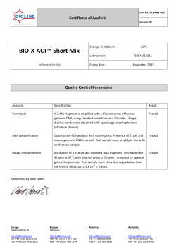 BIO-X X-ACT&trade; &trade; Sho rt Mix x