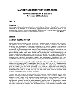 Marketing Strategy - Institute of Bankers in Malawi