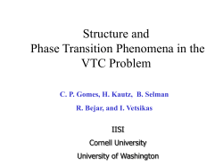 Structure and Phase Transition Phenomena in the VTC Problem