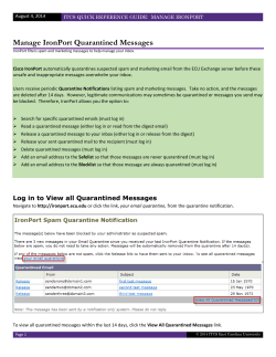 Manage IronPort Quarantined Messages