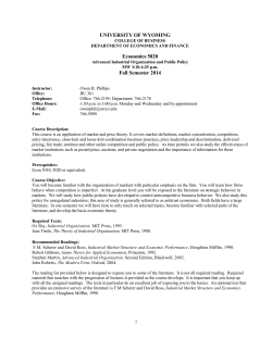 Economics 5820 - University of Wyoming