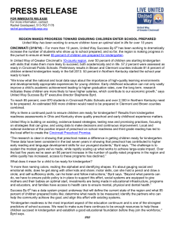 press release - United Way of Greater Cincinnati
