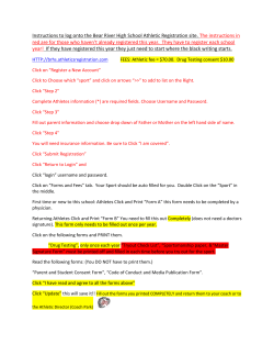 Instructions to log onto the Bear River High School Athletic