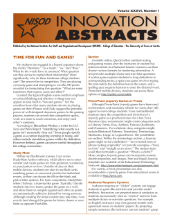 time for fun and games? - Houston Community College