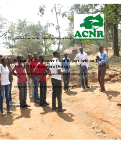 Karama RAB Center Field Report held on 23 July 2015 in Bugesera