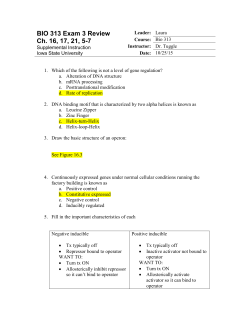 BIO 313 Exam 3 Review Ch. 16, 17, 21, 5-7