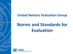 Title of UNEG presentation - United Nations Evaluation Group