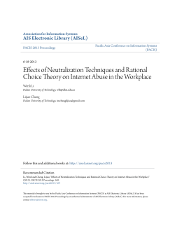 Effects of Neutralization Techniques and Rational Choice Theory on