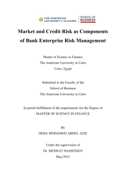 B. Market and Credit Risk Interaction - AUC DAR Repository