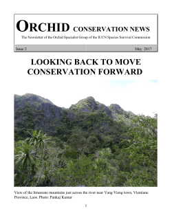 May 2017. Orchid Specialist Group Newsletter