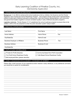 Pinellas County School Readiness Coalition, Inc