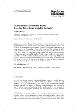 Child mortality and fertility decline