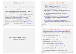 Sketch of proof Summary of Section (8) (9) Economic
