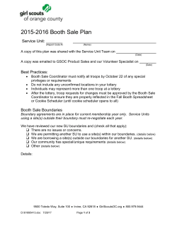 Booth Sale Plan - GSCookiesEtc.org