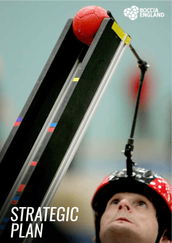 strategic plan - Boccia England