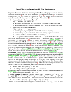 Quantifying over alternatives with Toba Batak manang