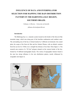 influence of data and interpolator selection for mapping the rain