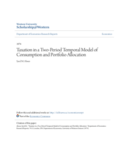 Taxation in a Two-Period Temporal Model of Consumption and