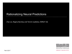 Rationalizing Neural Predictionsd