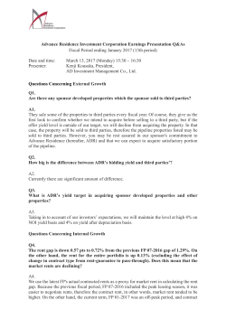 Advance Residence Investment Corporation Earnings Presentation