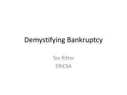 Demystifying Bankruptcy