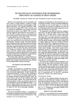 filtration-rate technique for determining zero point of charge of iron