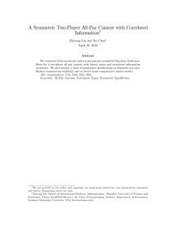 A Symmetric Two-Player All-Pay Contest with Correlated