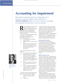 Accounting for impairment