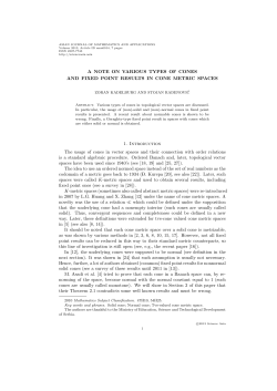 A NOTE ON VARIOUS TYPES OF CONES AND FIXED POINT