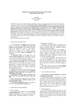 instructions for preparation of papers