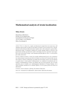 Mathematical analysis of strain localization