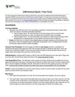 Intramural Basketball Rules