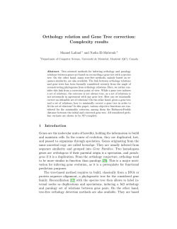 Orthology relation and Gene Tree correction