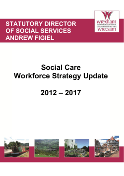 Social Care Workforce Strategy Update 2012