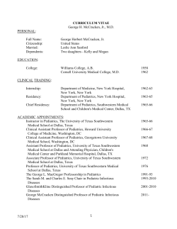 George H. McCracken, Jr., M.D. PUBLICATIONS IN TEXTBOOKS