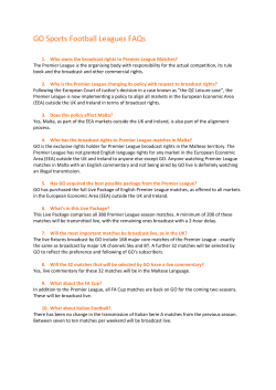 GO Sports Football Leagues FAQs