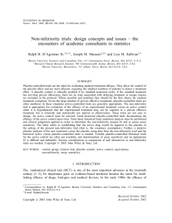 Non-inferiority trials: design concepts and issues