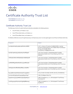 Certificate Authority Trust List