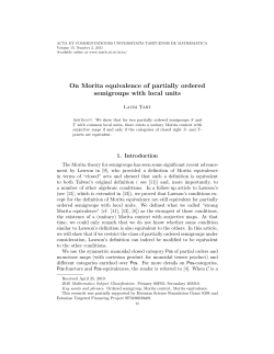 On Morita equivalence of partially ordered semigroups with local units