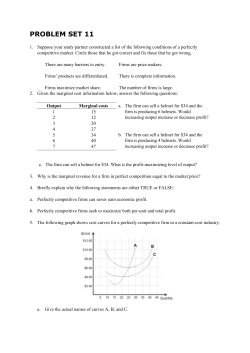 PROBLEM SET 11 1. Suppose your study partner constructed a list