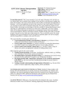 Literary Interpretation SP15