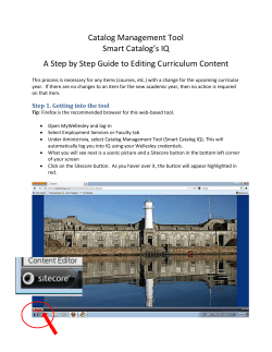 Step 3. Managing Workflow A. Course Submission from Draft Level