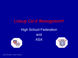 What is Lineup Management? - Findlay Umpires Association