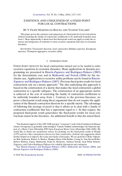 Existence and Uniqueness of a Fixed Point for Local Contractions