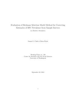 Evaluation of Heckman Selection Model Method for Correcting